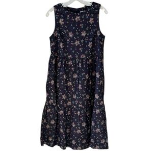 Karma East XS Cotton Paisley Floral Tiered Maxi Dress Sleeveless